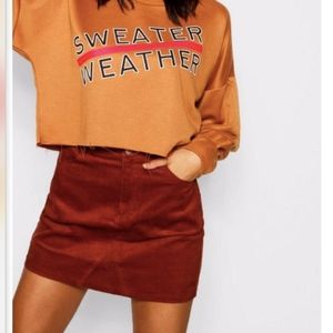 Micro Mini Cord Skirt